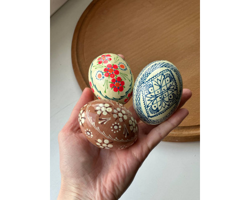 Великодні писанки, дерев'яні (набір 3 штук)