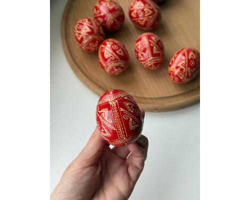 Великодні писанки, дерев'яні (червоні)